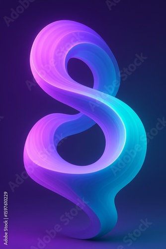 Wallpaper Mural Abstract Neon 3D Wave Background Torontodigital.ca