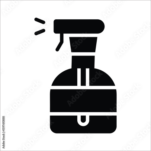 Modern glyph icon of spray bottle cleanser