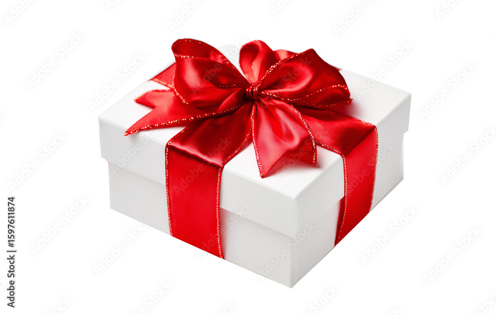 Obraz premium white gift box on transparent background