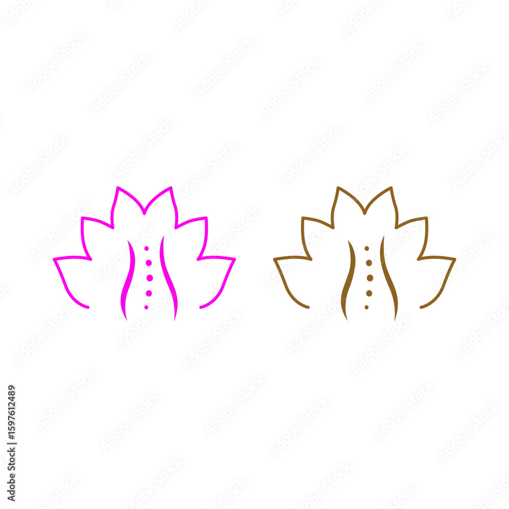Obraz premium Natural Ayurveda Massage Spa Resort Logo Sign Symbol 