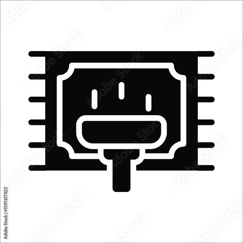 Premium glyph icon of carpet deep cleaner