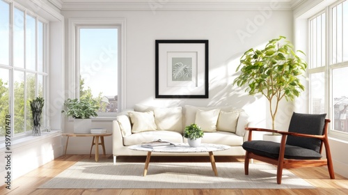 Bright, modern living room interior (2)