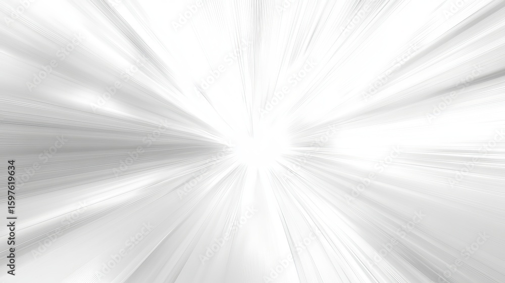 Fototapeta premium Dynamic white light burst effect, abstract speed motion blur background for tech or speed concepts