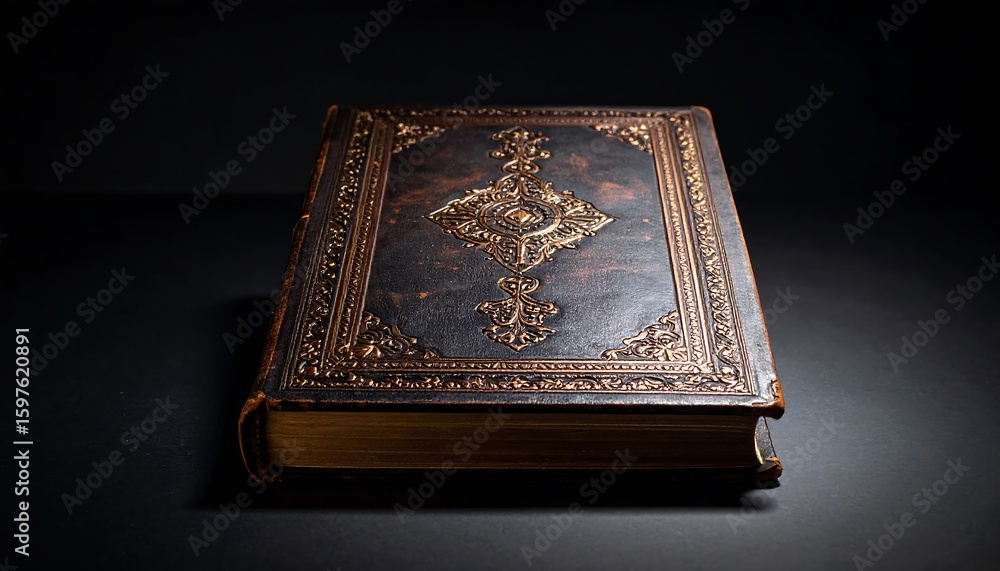Fototapeta premium Aged leather-bound book