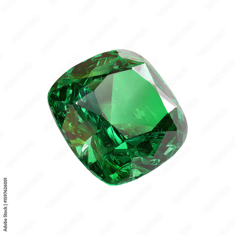 Sparkling green emerald gemstone isolated on transparent background Sparkling green emerald gemstone isolated on transparent background