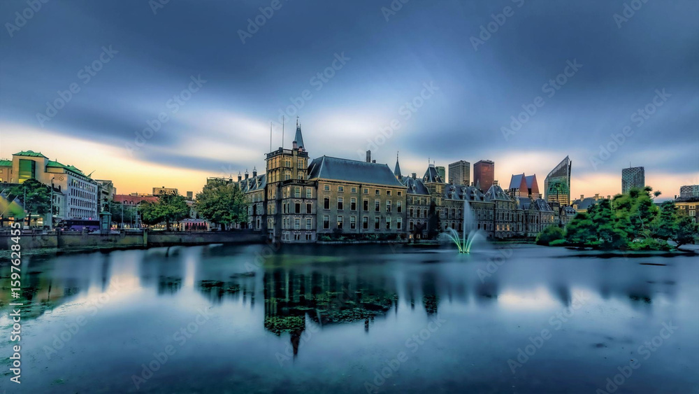Fototapeta premium cityscape the Hague in Netherlands