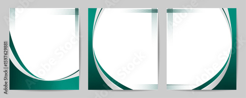 Creative template suit for seminar, farewell, poster, presentation, conference – Cover design with gradient curve – Abstract cover background with line stripe