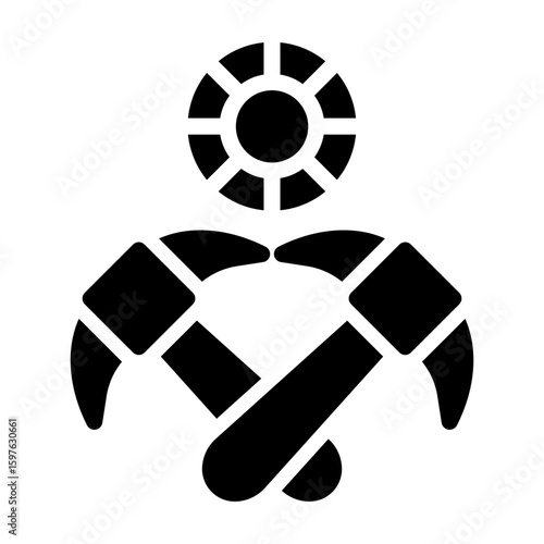 bitcoin mining Solid icon