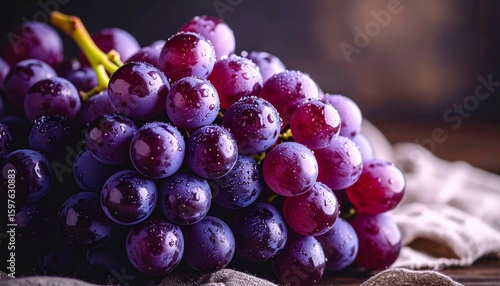 Wallpaper Mural Grape Cluster Classic Beauty in Purple Hues Focusing on a ripe bunch of purple grapes  Torontodigital.ca