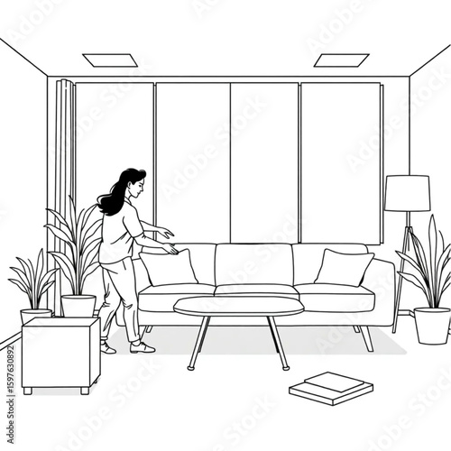 Two coworkers assembling furniture in a newly renovated office