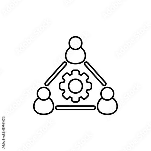 Icon a coordination, isolated against a clean background.
