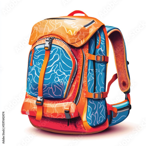 a colorful backpack
