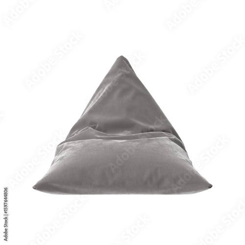 Wallpaper Mural Front View of Light Grey Pyramid Bean Bag Torontodigital.ca