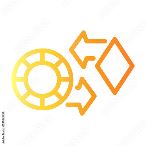 crypto exchange Line Gradient Icon