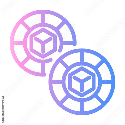 tokens Line Gradient Icon