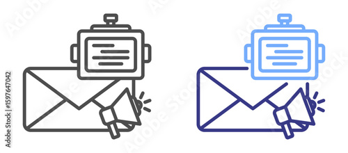 Email Marketing bot icon color