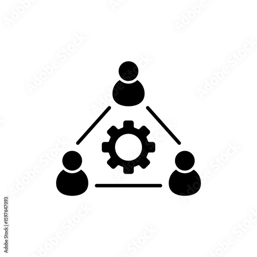 Icon a coordination, isolated against a clean background.
