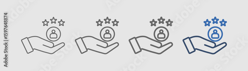 Wallpaper Mural customer royalty icon set outline Torontodigital.ca