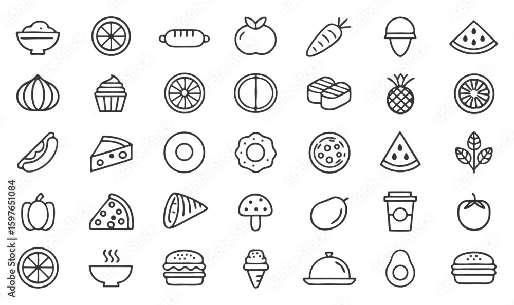 Universal Food & Cuisine Icon Pack

