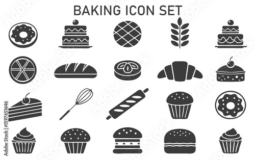 Icons for Bakery Menu & Cafe Branding

