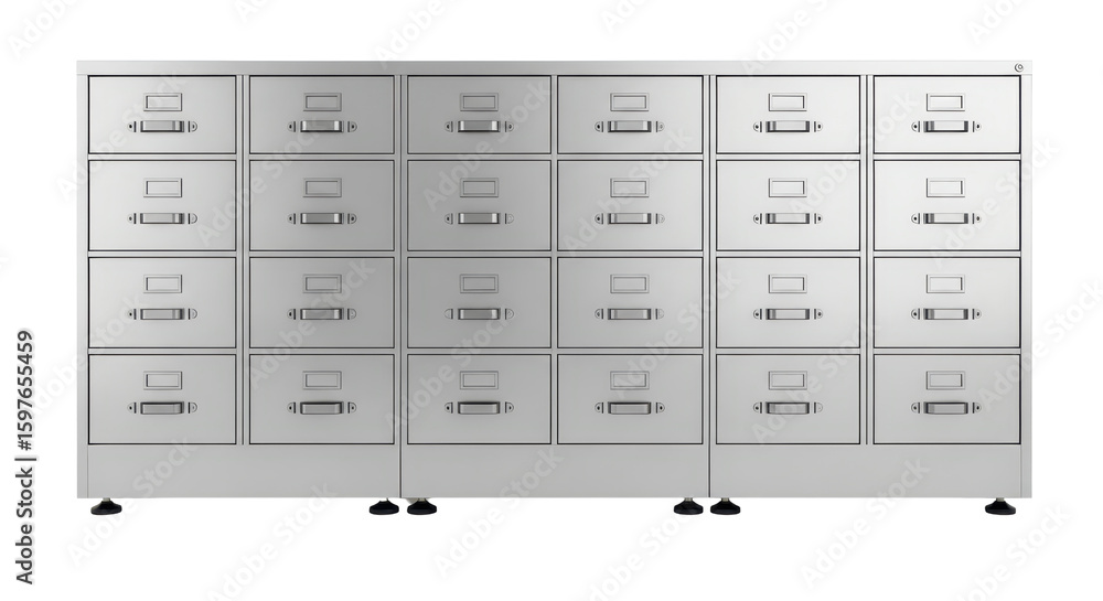 Metal filing cabinet with drawers for document storage isolated PNG with Transparent Background Metal filing cabinet with drawers for document storage isolated PNG with Transparent Background