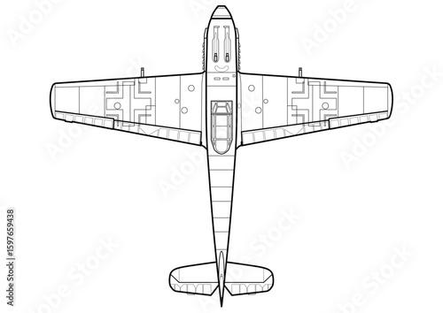 Messerschmitt Bf 109 fighter plane of the German Luftwaffe WW2