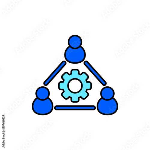 Icon a coordination, isolated against a clean background.
