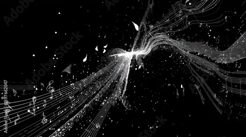 Abstract musical notes