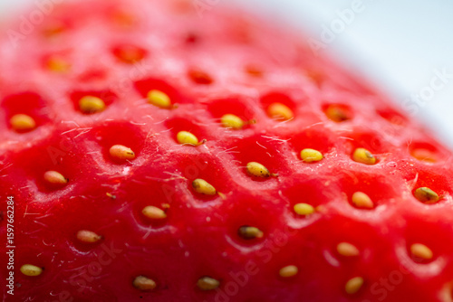 Real strawberry macro shot