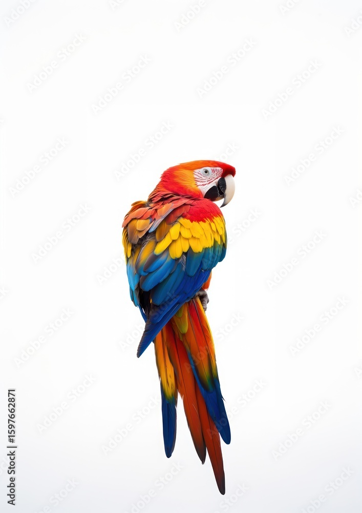 Obraz premium A parrot animal background white.