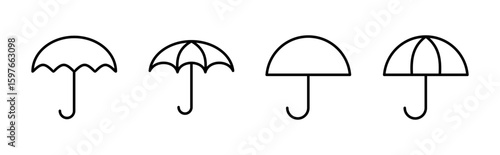 Umbrella icon set. umbrella sign icon