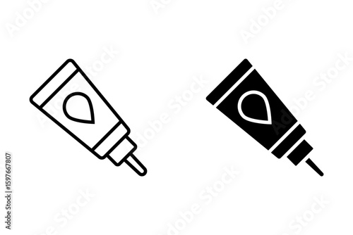 glue icon design from line and glide style vector template