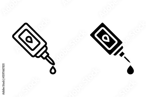 glue icon design from line and glide style vector template