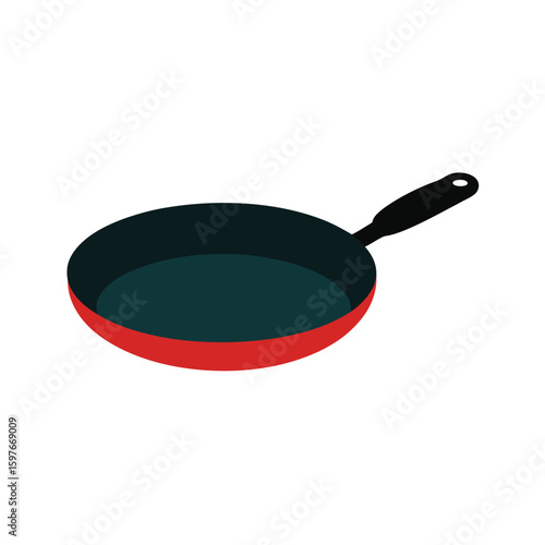 frying pan vector illustration