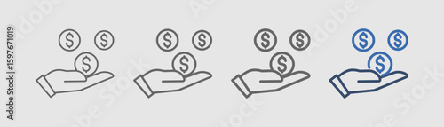 value icon set outline