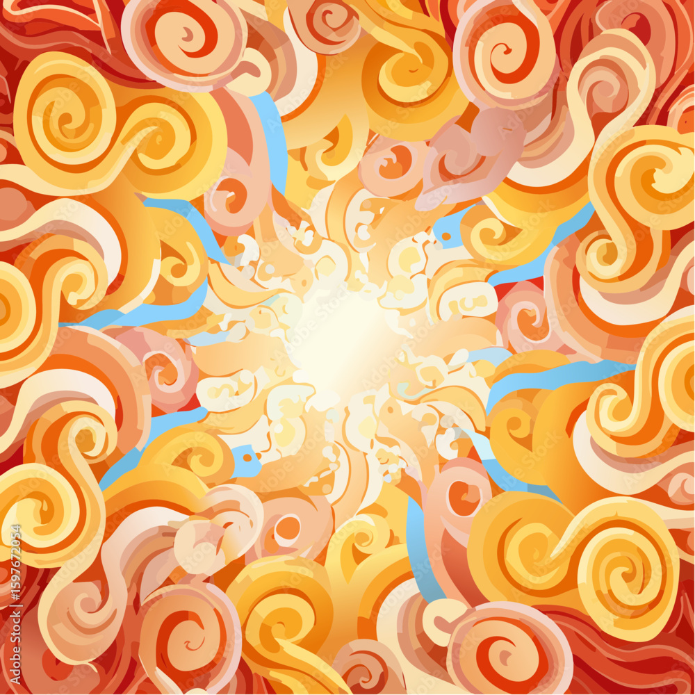 Fototapeta premium crunchy abstract background, psychedelic illustration