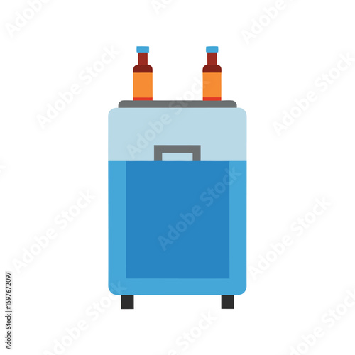 bottle chiller vector illustration