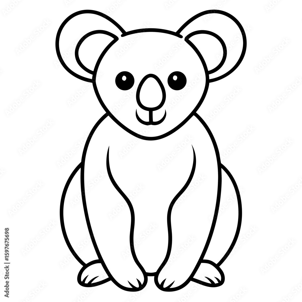 Obraz premium Koala animal vector illustration perfect for posters, icon, t-shirts, cards, wall art prints and ai design.