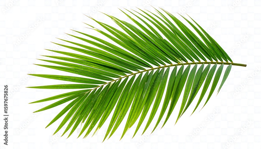 Obraz premium Palm frond on white background
