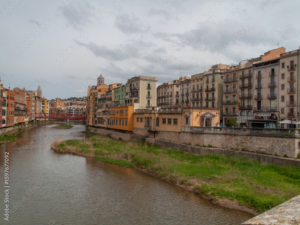 Fototapeta premium Núcleo histórico, o Barrio Viejo de Gerona.