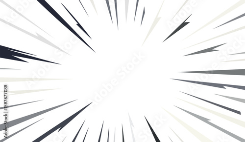 Comic Speed Line Background. Dynamic Burst Effect for Manga and Action Design. Vector illustration isolated on clear background.