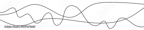 Thin curved wavy lines
