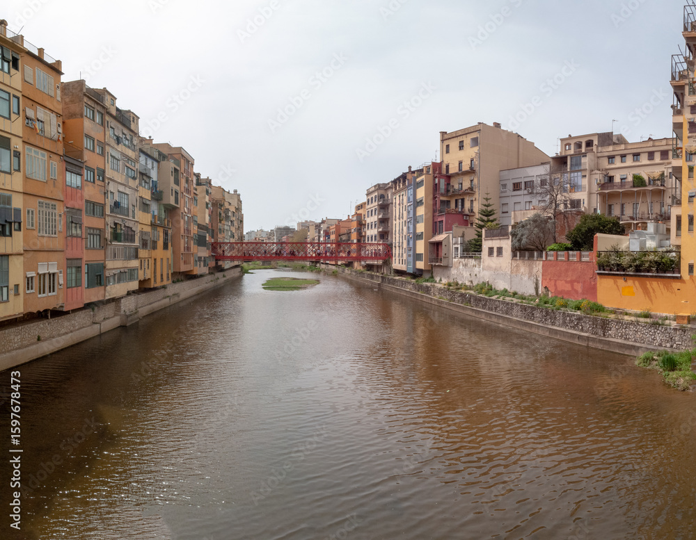 Obraz premium Núcleo histórico, o Barrio Viejo de Gerona. 