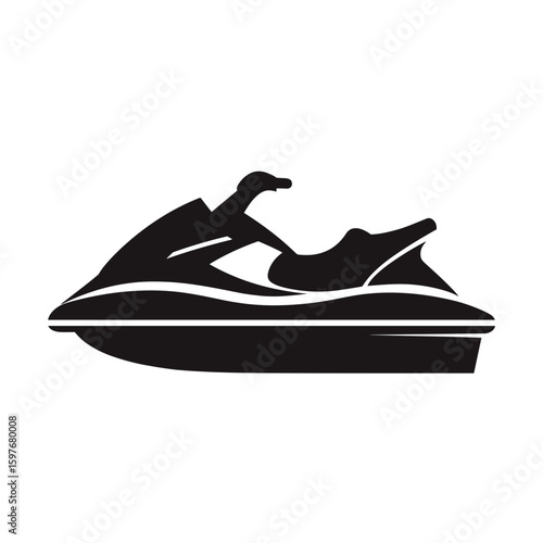 jet ski clipart, vector icon, logo