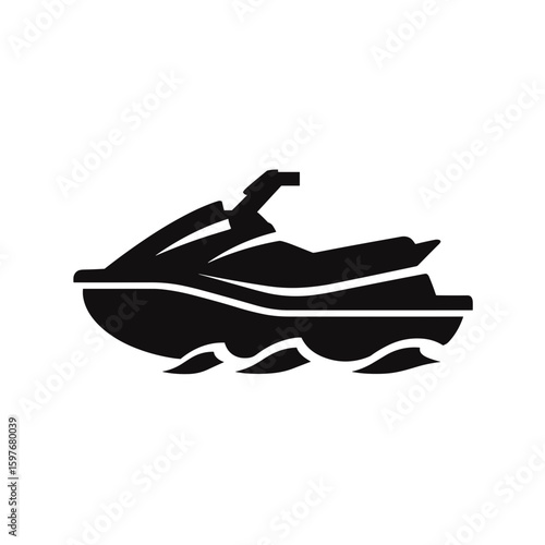 jet ski clipart, vector icon, logo