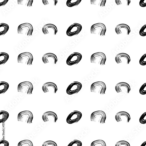 Seamless pattern with sketch circles shape