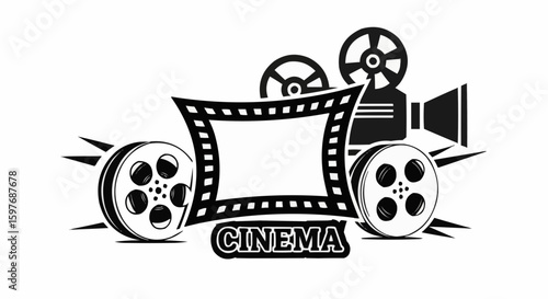 Vector illustration of a film reel