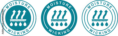 Moisture Wicking Icon Label – Breathable Fabric, Sweat Resistant Logo