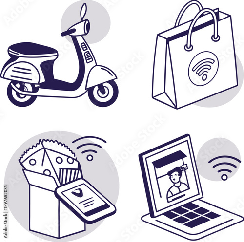 Takeout & Delivery Icons