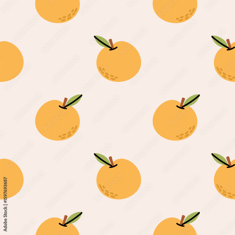 Obraz premium Yellow apple seamless pattern